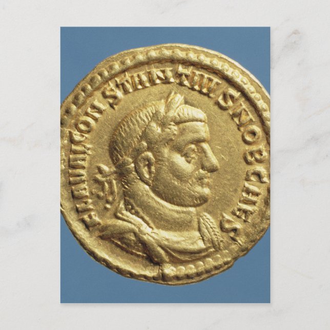 Cartão Postal Auréus de Constâncio I César Augusto (Frente)