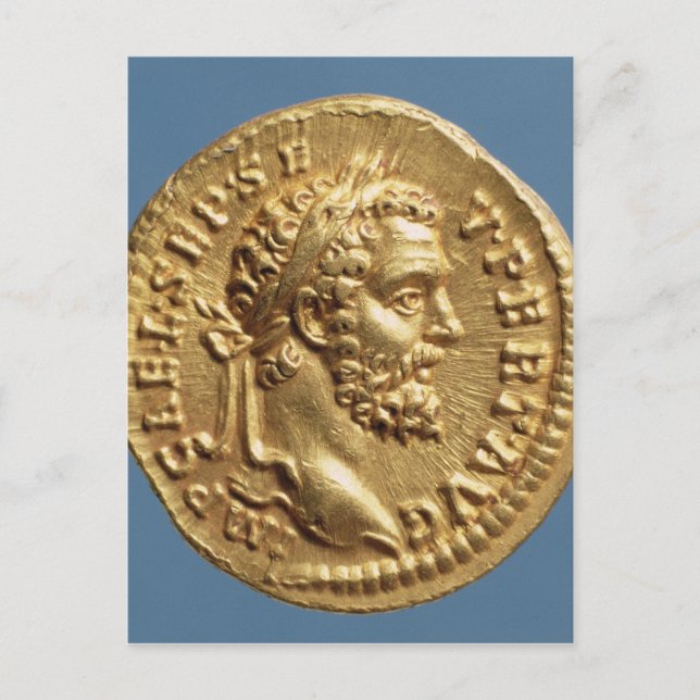 Cartão Postal Aureus de Septimius Severus (Frente)