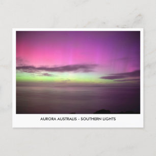 Cartão Postal Aurora Australis - Southern Lights Night Sky