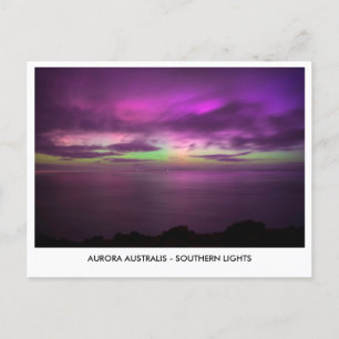 Cartão Postal Aurora Australis - Southern Lights Night Sky