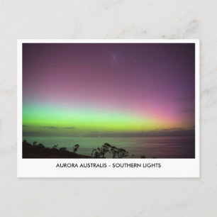 Cartão Postal Aurora Australis - Southern Lights Night Sky