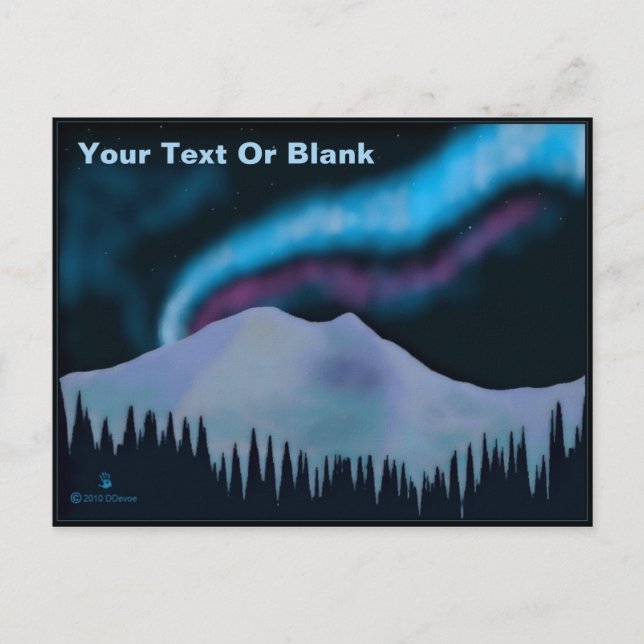 Cartão Postal Aurora Azul (Frente)