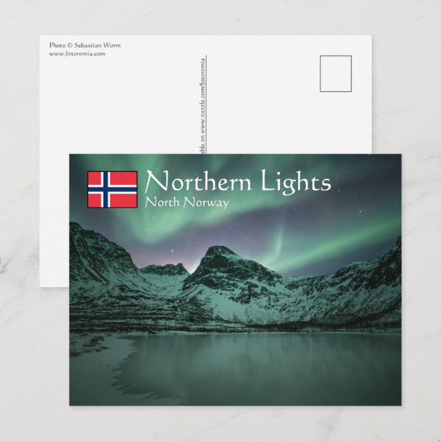 Cartão Postal Aurora Boreal (Frente/Verso)