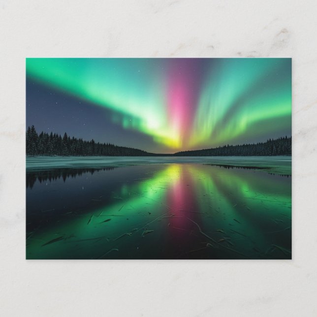 Cartão Postal Aurora Boreal (Frente)