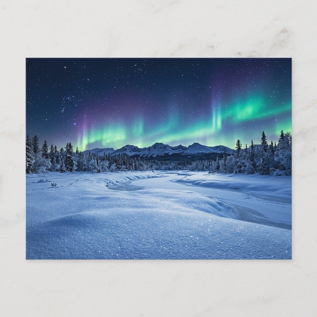 Cartão Postal Aurora Boreal (Frente)