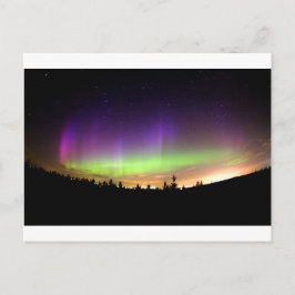 Cartão Postal Aurora Boreal Céu Noturno do Alasca
