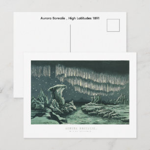 Cartão Postal Aurora Boreal, Latitudes Elevadas 1891