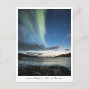 Cartão Postal Aurora Boreal na Noruega