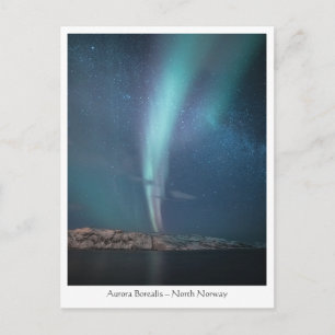 Cartão Postal Aurora Boreal Via Láctea
