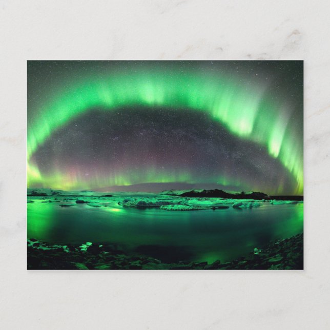 Cartão Postal Aurora Borealis (Frente)