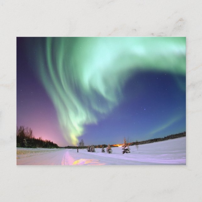 Cartão Postal Aurora Borealis (Frente)