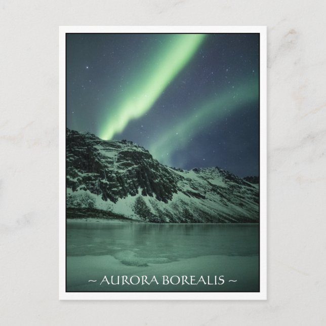 Cartão Postal Aurora Borealis Noruega (Frente)