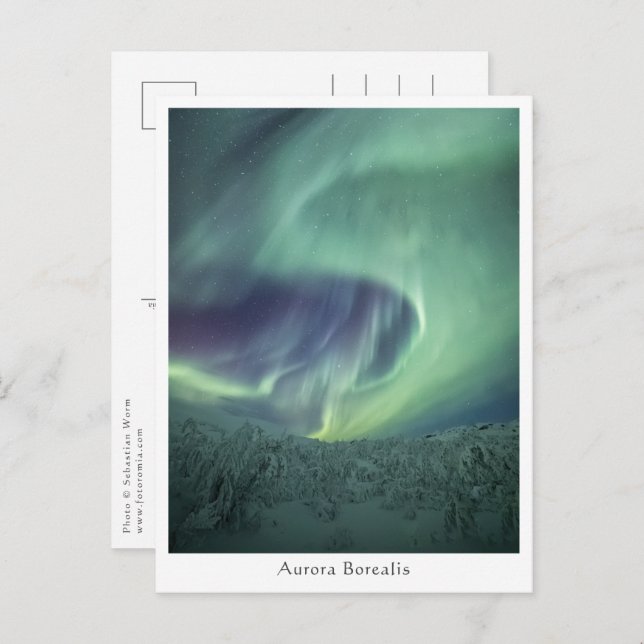 Cartão Postal Aurora Borealis Noruega (Frente/Verso)