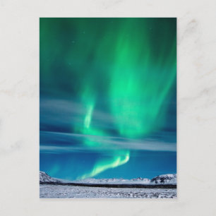 Cartão Postal Aurora Borealis sobre Mosfellsheiði