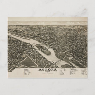 Cartão Postal Aurora, Illinois (1882)