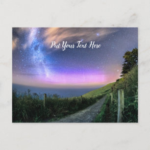 Cartão Postal Aurora Nova Zelândia   Dunedin NZ   Luzes do Sul