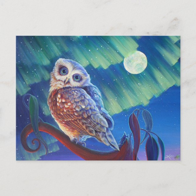 Cartão Postal Aurora Owl (Frente)