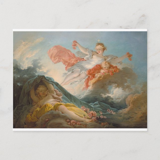 Cartão Postal Aurore por Jean-Honore Fragonard (Frente)