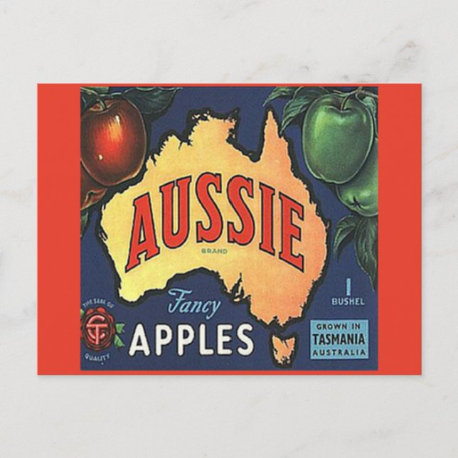 Cartão Postal Aussie Apples (Frente)