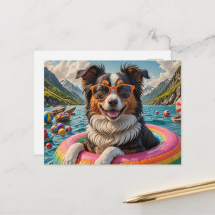 Cartão Postal Aussie engraçado em uma viagem de flutuação