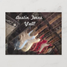 Cartão Postal Austin Texas Guitars