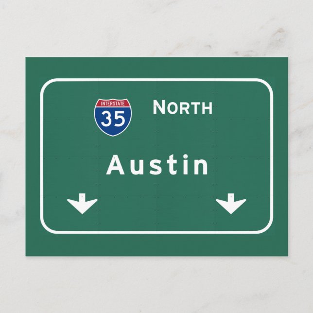 Cartão Postal Austin Texas tx Interstate Highway Freeway Road : (Frente)