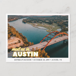 Cartão Postal Austin Wedding Save the Date Postcard