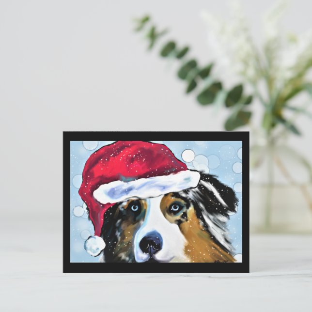 CARTÃO POSTAL AUSTRALAN SHEPHERD (Em pé/Frente)