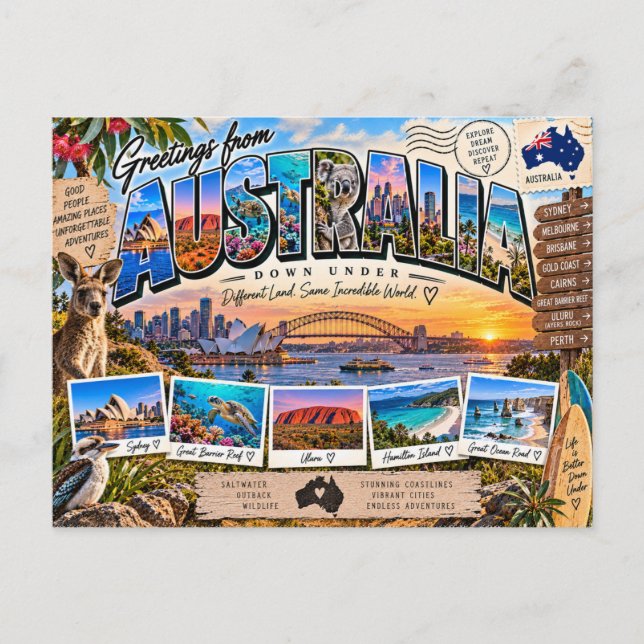 Cartão Postal Austrália (Frente)