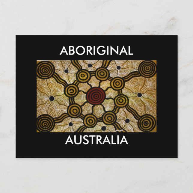Cartão Postal Austrália aborígena (Frente)