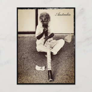 Cartão Postal Austrália, Aboriginal + Didgeridoo