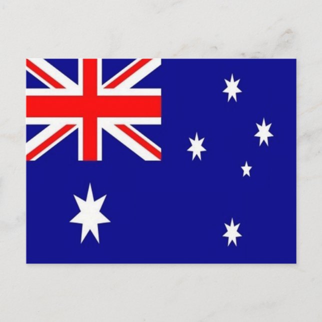 Cartão Postal Austrália - Bandeira Australiana - (Frente)
