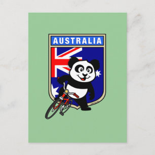Cartão Postal Austrália ciclismo Panda