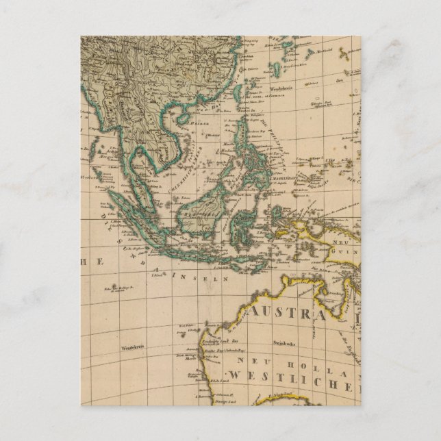 Cartão Postal Austrália e Ásia (Frente)