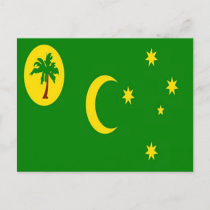Cartão Postal Austrália - Ilhas Cocos (keeling) - Bandeira -