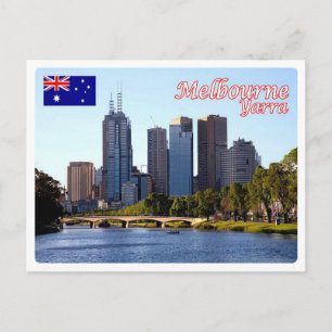 Cartão Postal Austrália - Melbourne - Rio Yarra -
