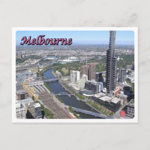 Cartão Postal Austrália - Melbourne - Rio Yarra -