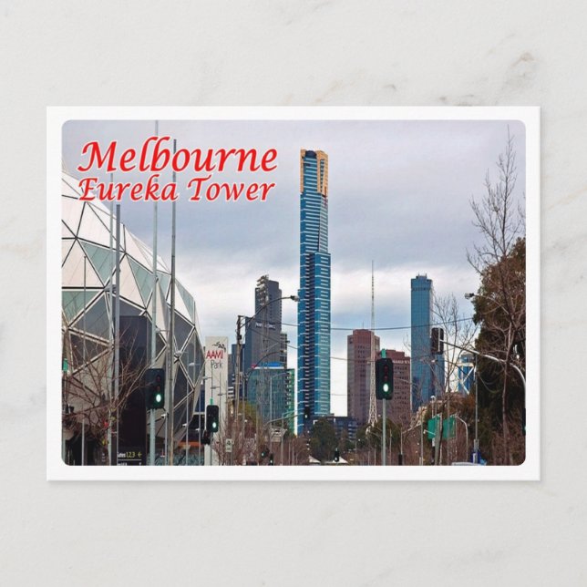 Cartão Postal Austrália - Melbourne - Torre Eureka - (Frente)