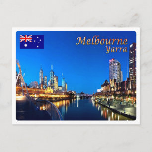 Cartão Postal Austrália - Melbourne - Yarra Twilght