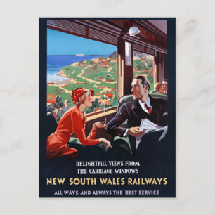 Cartão Postal Austrália Nova Gales do Sul - Poster vintage rest