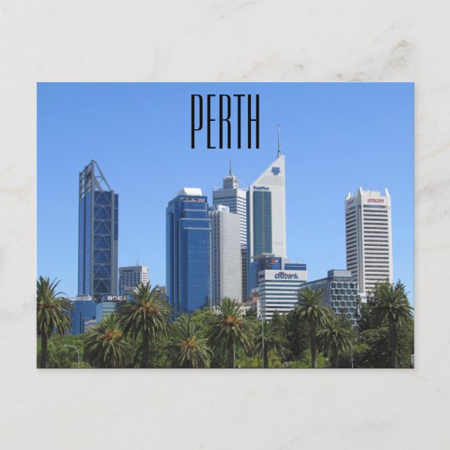Cartão Postal austrália ocidental perth (Frente)