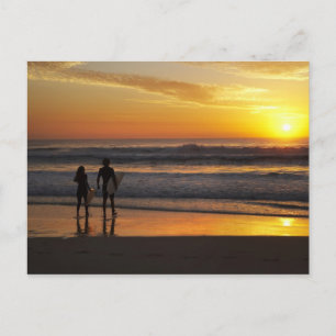Cartão Postal Austrália, Queensland, Gold Coast, Surfistas em