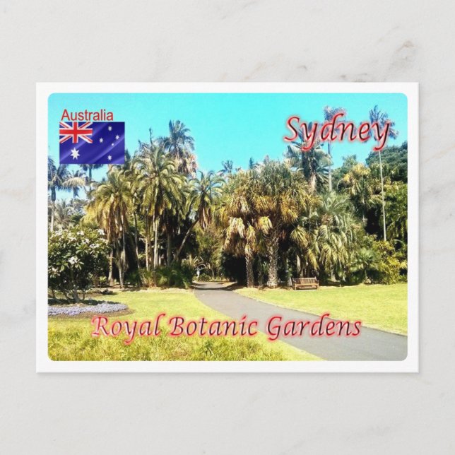 Cartão Postal Austrália - Sidney - Jardins Botânicos Reais - (Frente)