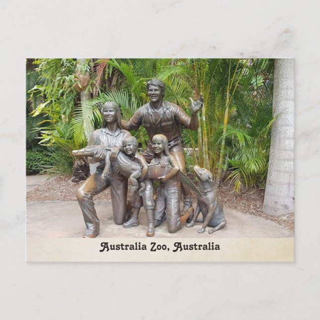 Cartão Postal Austrália, Steve Irwin, Zoo da Austrália, Queensla (Frente)