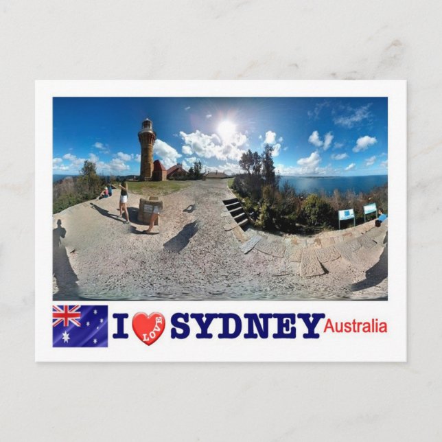 Cartão Postal Austrália - Sydney - Eu Amo - (Frente)