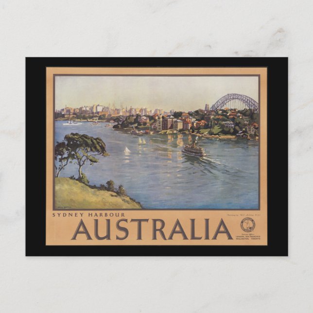 Cartão Postal Austrália Sydney Harbor (Frente)