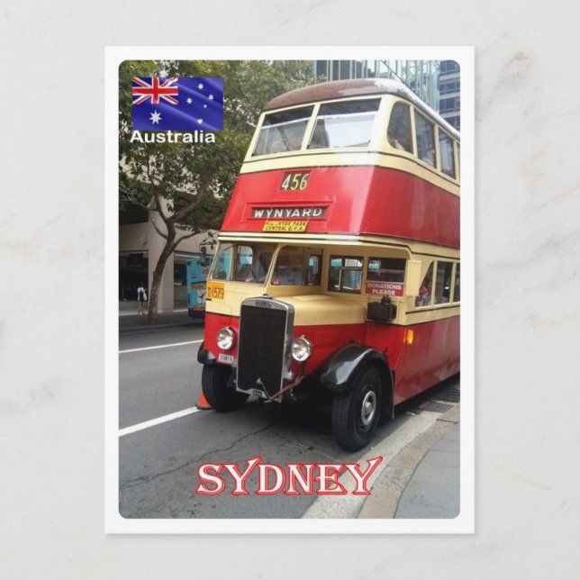 Cartão Postal Austrália - Sydney - The Bus - (Frente)
