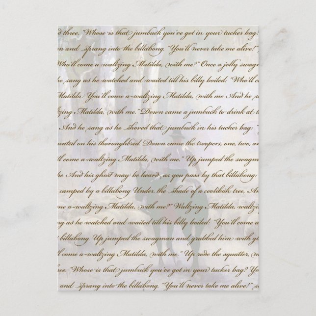 Cartão Postal Australiana (Frente)