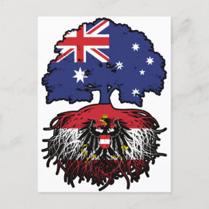 Cartão Postal Áustria Austríaco Australiano Austrália Raízes das