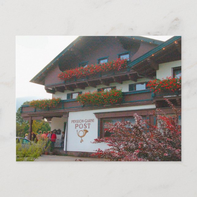 Cartão Postal Áustria, Escritório do posto de Vila Zillertal (Frente)